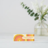 Abstracte rendy naam Retro  Wave Mini Visitekaartje (Staand voorkant)