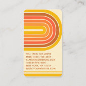 Abstracte rendy naam Retro  Wave Visitekaartje (Achterkant)