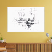 Abstracte restaurant scene - canvas afdruk (Insitu (Woonkamer))