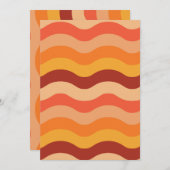 Abstracte retro 70s groovy funky gepersonaliseerd bedankkaart (Voorkant / Achterkant)