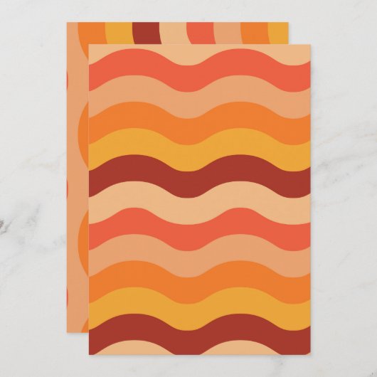 Abstracte retro 70s groovy funky gepersonaliseerd bedankkaart (Voorkant / Achterkant)