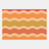 Abstracte retro 70s groovy funky waves inpakpapier vel (Voorkant 3)