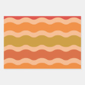 Abstracte retro 70s groovy funky waves inpakpapier vel (Voorkant 2)