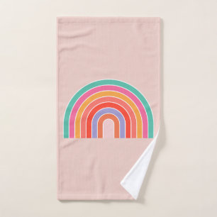 Abstracte Retro Colorful Rainbow Bad Handdoek