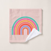 Abstracte Retro Colorful Rainbow Bad Handdoek (Wasdoekje)