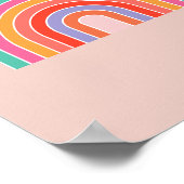 Abstracte Retro Colorful Rainbow Poster (Hoek)
