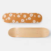 Abstracte Retro Daisy Floral Pattern 70s 80s Hippi Skateboard (Horizontaal)