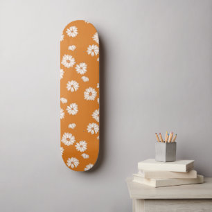 Abstracte Retro Daisy Floral Pattern 70s 80s Hippi Skateboard