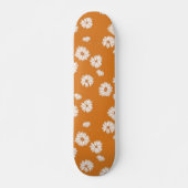 Abstracte Retro Daisy Floral Pattern 70s 80s Hippi Skateboard (Voorkant)