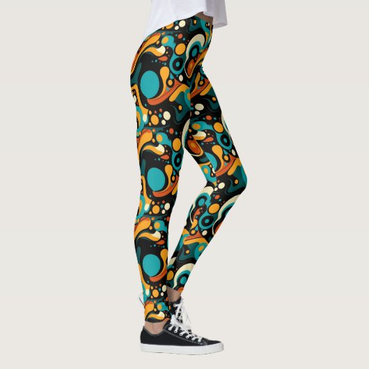 Abstracte retro funk leggings (Rechts)