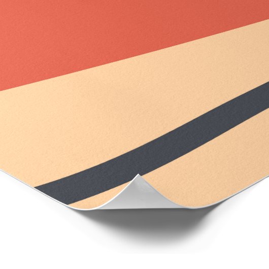 Abstracte retro golflijnkunst poster (Hoek)