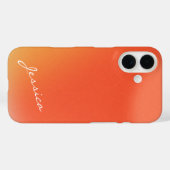 Abstracte Retro Gradiënt Oranje Gepersonaliseerde  Case-Mate iPhone Case (Achterkant (horizontaal))