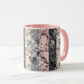 Abstracte retro kleine bloemen bloembladeren tak mok (Voorkant rechts)