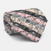 Abstracte retro kleine bloemen bloembladeren tak stropdas (Opgerold)