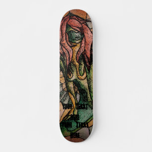 abstracte retro kunst multicolored groene skateboard