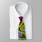 Abstracte Retro Neon Liquid Lava Art Stropdas (Gebonden)