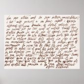 Abstracte retro onleesbare bruine met inkt geschre poster (Voorkant)