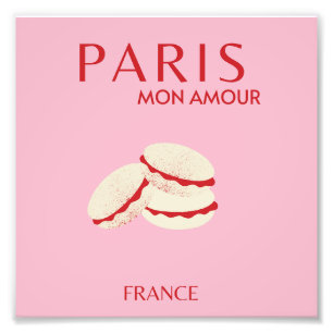 Abstracte Retro Pastel Paris Pink Pastel Travel Ar Foto Afdruk