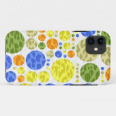 Abstracte Retro Polka Dots | Leopard Print Case-Mate iPhone Case (Achterkant (horizontaal))