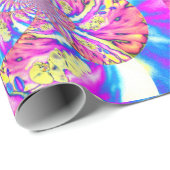 Abstracte retro roze bloemenmandala roze orchideeë cadeaupapier (Rol Hoek)