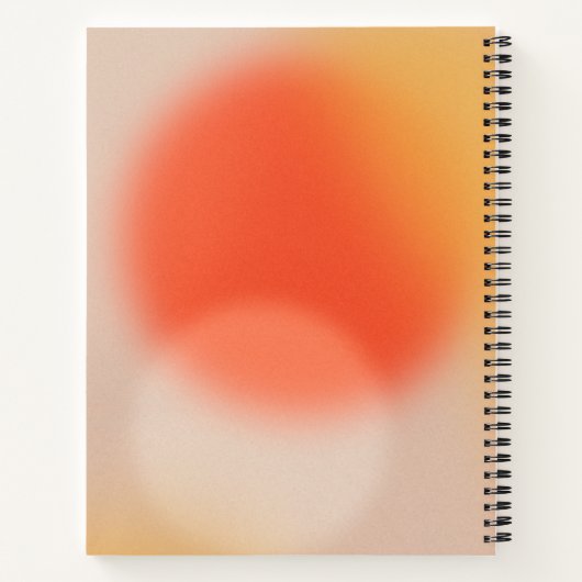Abstracte Retrogradiënt Oranje Aangepaste naam Notitieboek (Achterkant)
