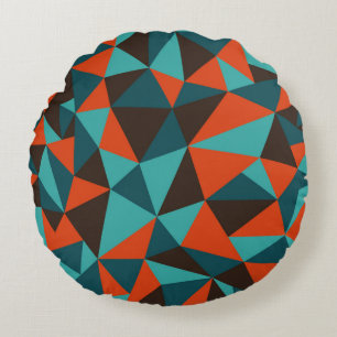 Abstracte retrorgeometrische achtergrond -  rond kussen