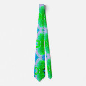 Abstracte Retroventiel in Lavender en Lime Green Stropdas (Voorkant)