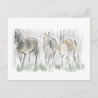 Abstracte rijpaarden briefkaart