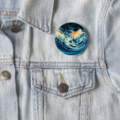 Abstracte rimpels ronde button 5,7 cm (In situ)
