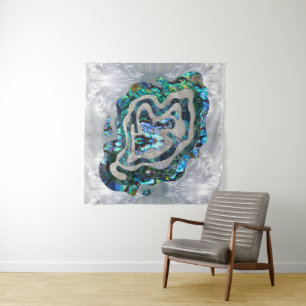 Abstracte ripple Abalone en moeder van parels Wandkleed