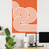 Abstracte Ritmes in Beweging Poster (Thuiskantoor)