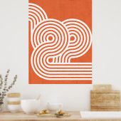 Abstracte Ritmes in Beweging Poster (Keuken)