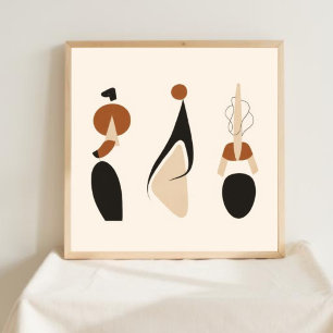 Abstracte rituele vormen poster