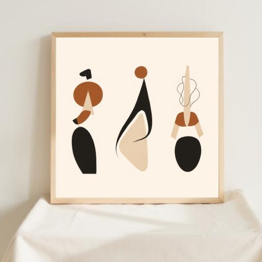 Abstracte rituele vormen poster