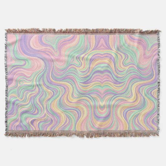 Abstracte rivierdelta-pasteldekens deken (Voorkant)