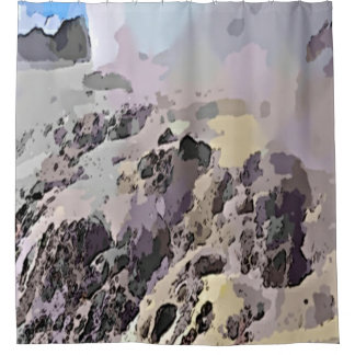 Abstracte Rocks en water Douchegordijn