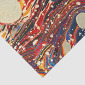 ABSTRACTE RODE BLAUWE VRIENDEN, WITTE CIRCLS TISSUEPAPIER (Detail)