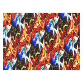 Abstracte rode, blauwe, witte tafelklep tafelkleed (Voorkant (Horizontaal))