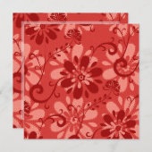 Abstracte rode bloemen kaart (Voorkant / Achterkant)