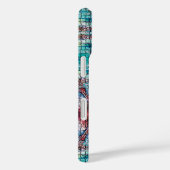 ABSTRACTE RODE BLUE MOSAIC STAR Case-Mate iPhone CASE (Achterkant / Rechts)