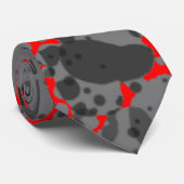 Abstracte rode en grijze Stropdas (Opgerold)