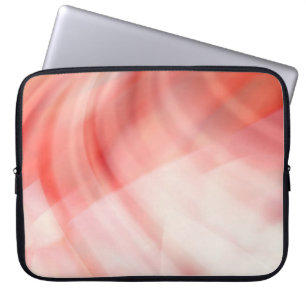 abstracte rode en roze achtergrond met witte ringe laptop sleeve