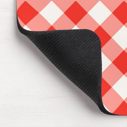 Abstracte rode en witte buffels muismat (Hoek)