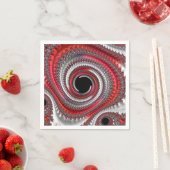 Abstracte rode en zwarte gradiënt wervelfractal servet (Insitu)
