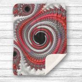 Abstracte rode en zwarte gradiënt wervelfractal sherpa deken