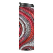 Abstracte rode en zwarte gradiënt wervelfractal thermosbeker (Geroteerd rechts)