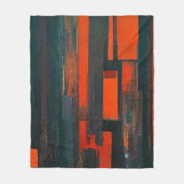 Abstracte rode en zwarte kunst fleece deken