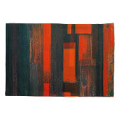 Abstracte rode en zwarte kunst kussensloop (Achterkant-Links)