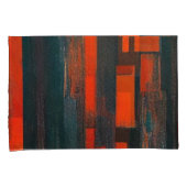 Abstracte rode en zwarte kunst kussensloop (Voorkant-Rechts)