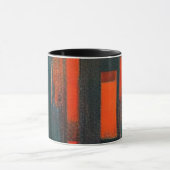 Abstracte rode en zwarte kunst mok (Midden)